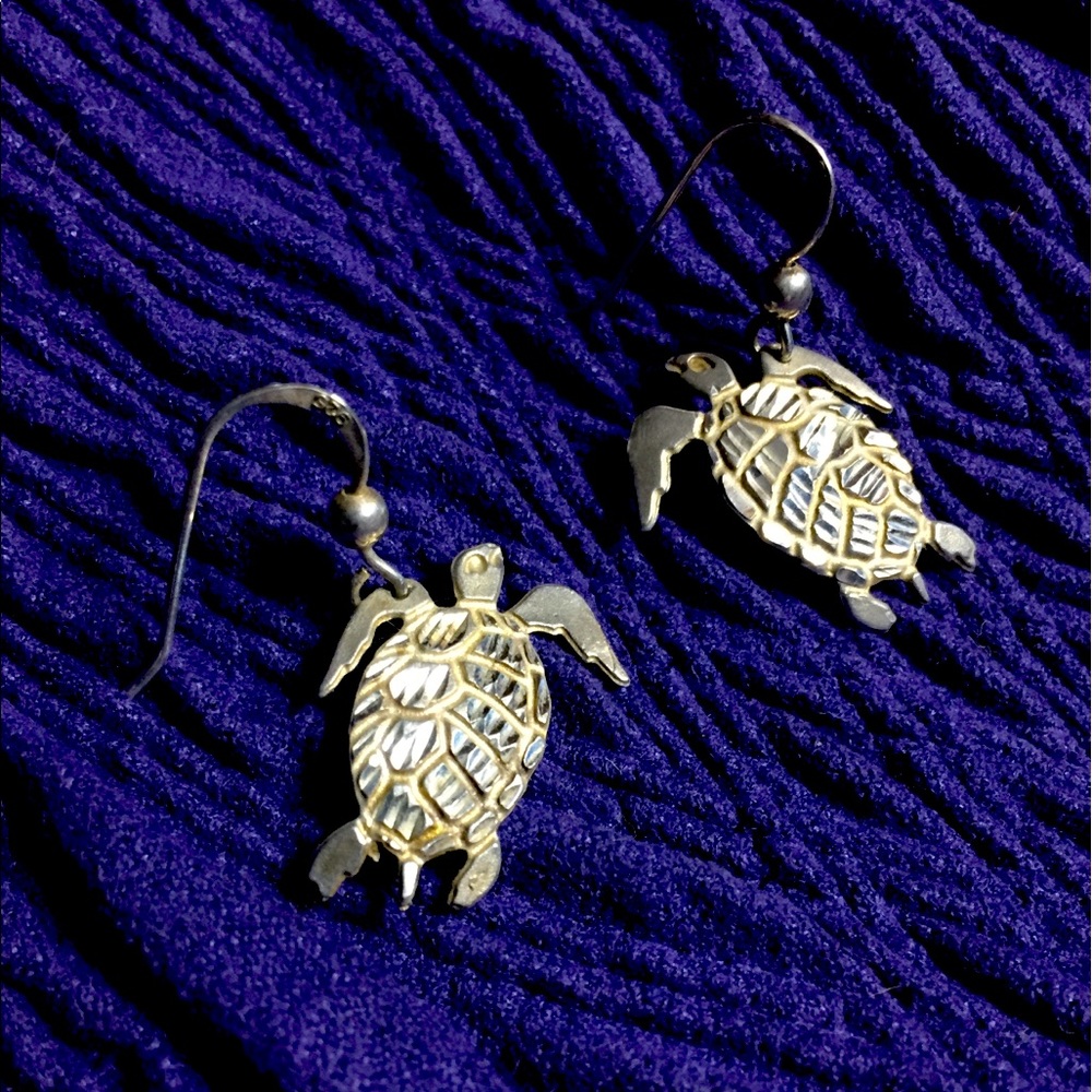 3/$15  Sterling Silver Turtle Earrings